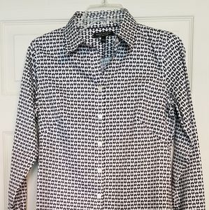 Banana Republic Non-iron Fitted Blouse - Hearts